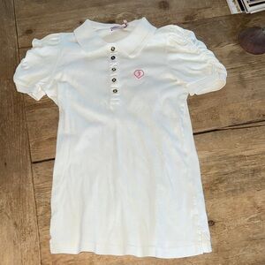 Juicy Couture Cream Polo with Pink Heart